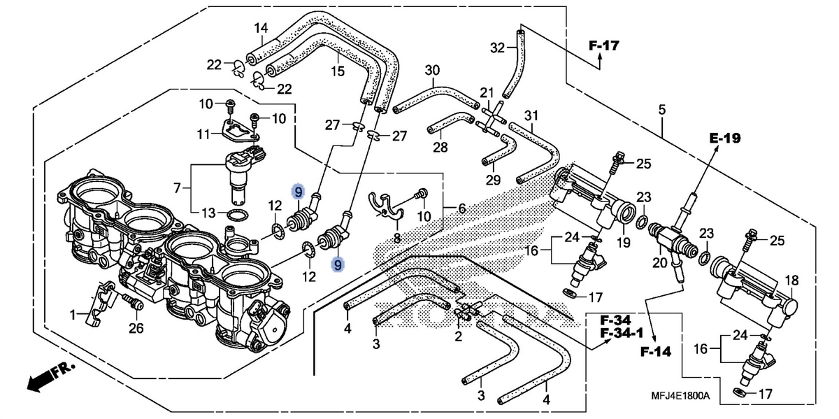 Honda OEM part 16432-MFJ-D01
