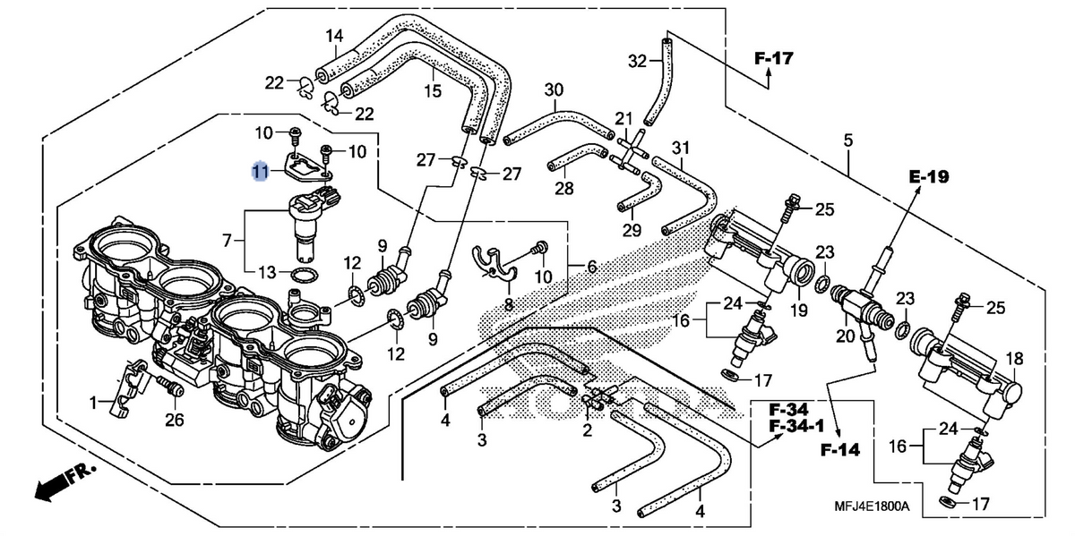 Honda OEM part 16433-MEW-921