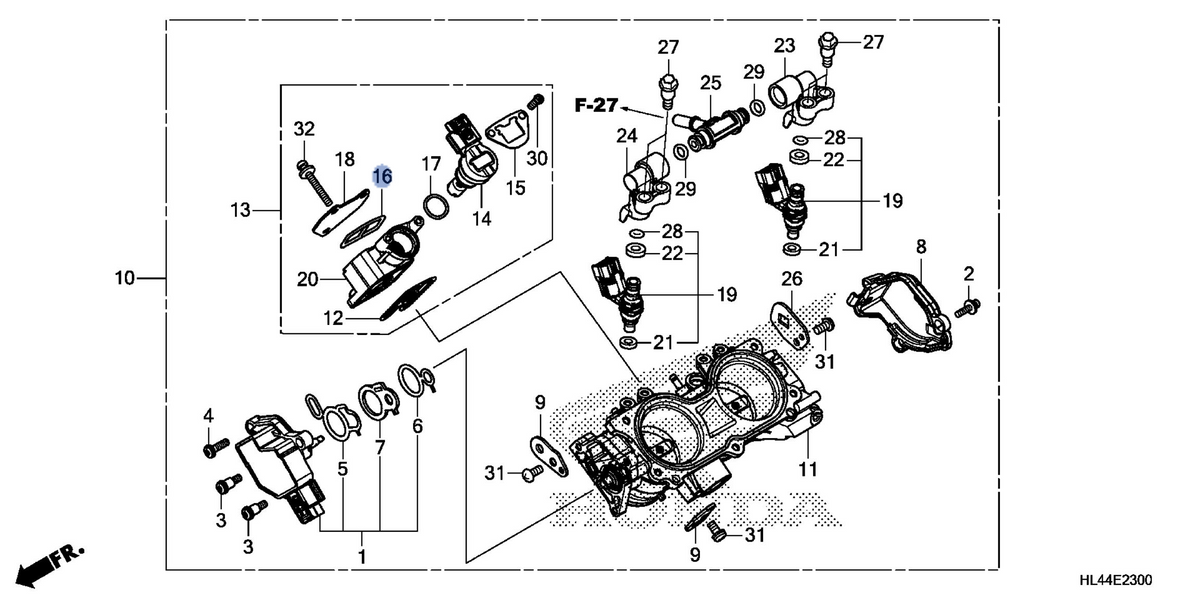 Honda OEM part 16434-HL4-003