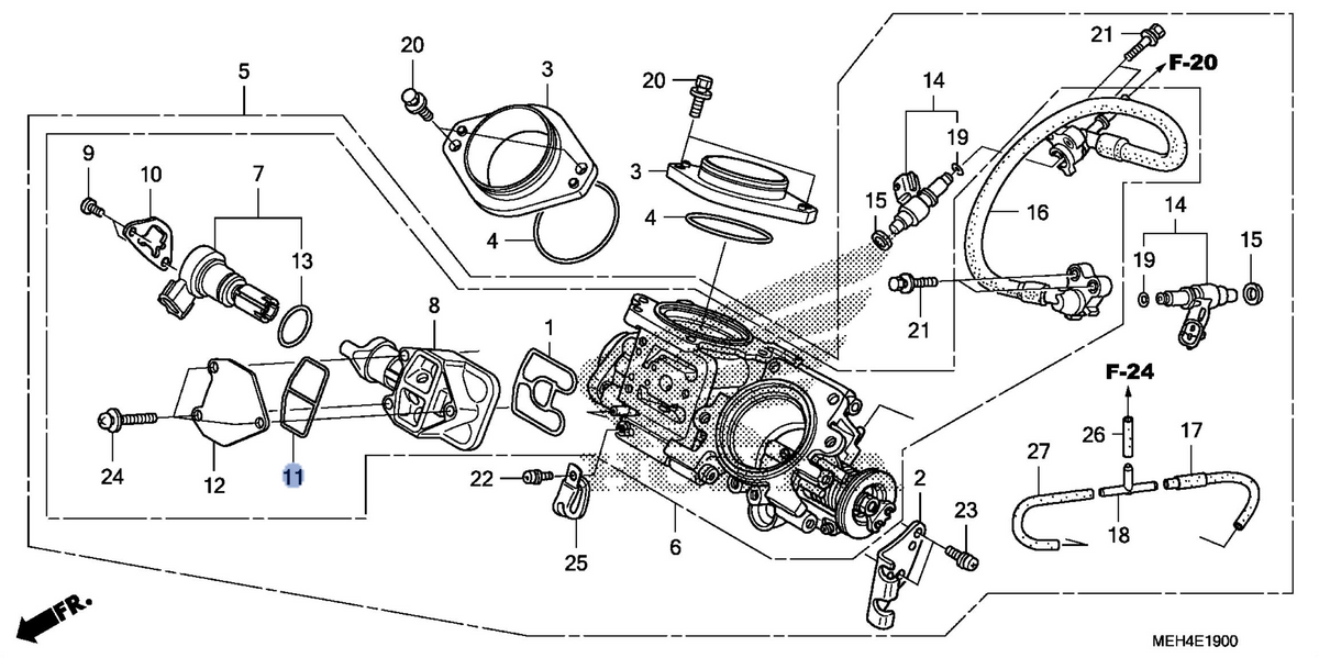 Honda OEM part 16434-MEH-003