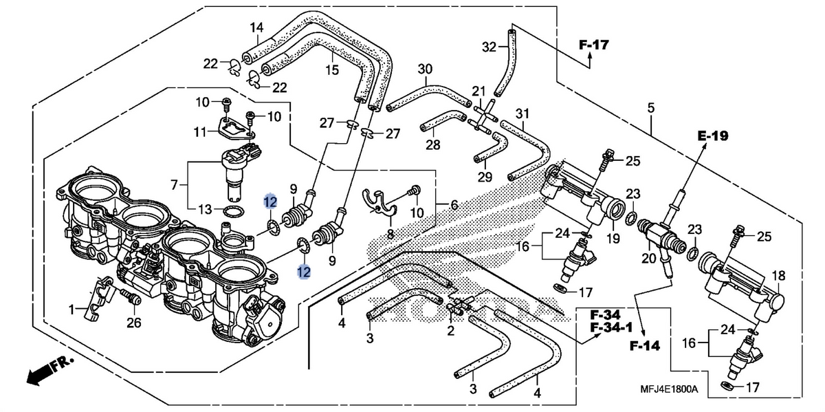 Honda OEM part 16434-MFJ-D01