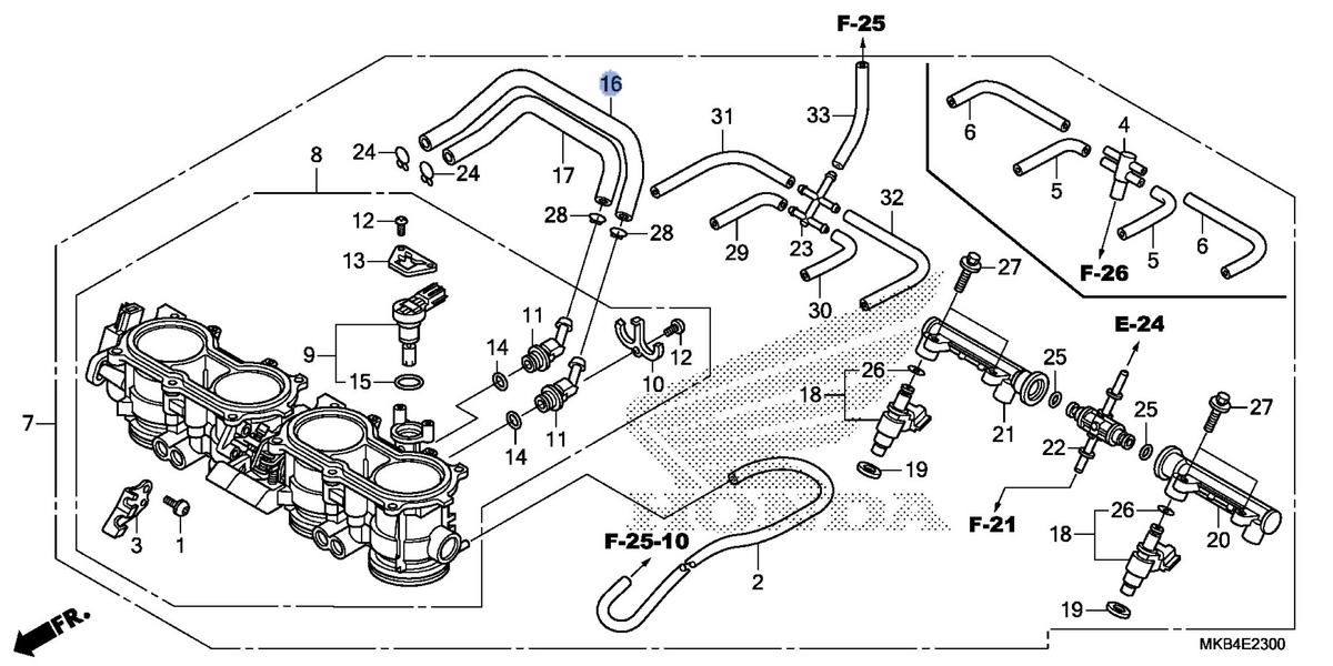 Honda OEM part 16440-MFL-003