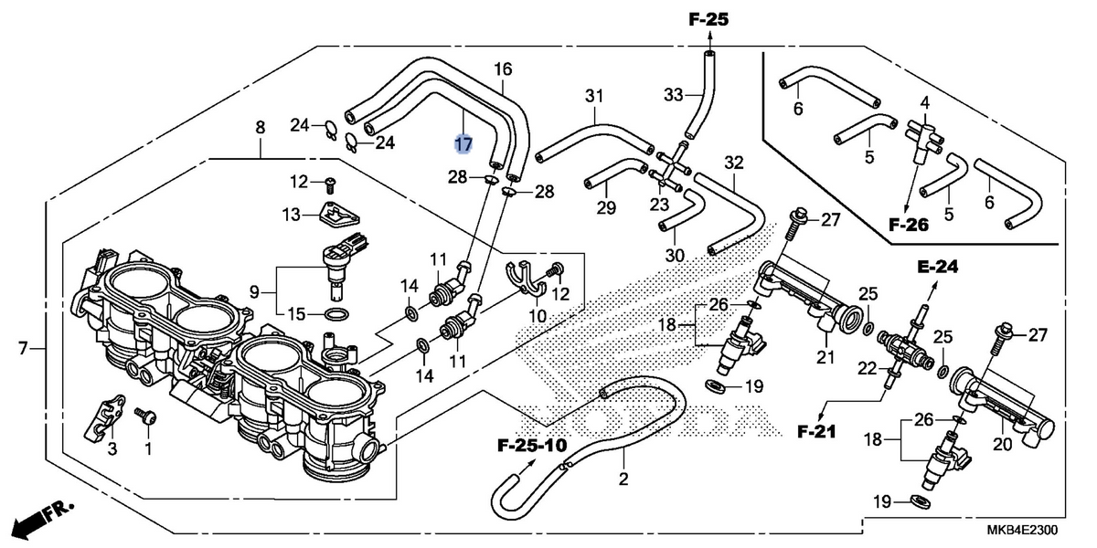 Honda OEM part 16441-MFL-003