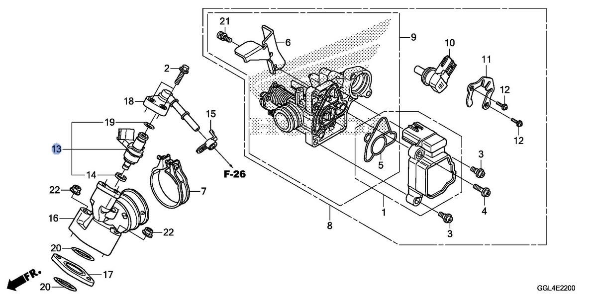 Honda OEM part 16450-GGL-J01