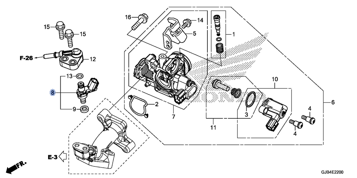 Honda OEM part 16450-GGZ-J01