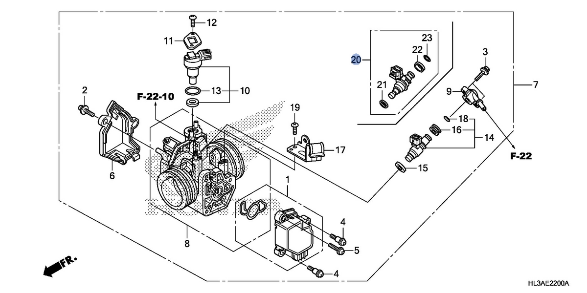 Honda OEM part 16450-HL3-F01