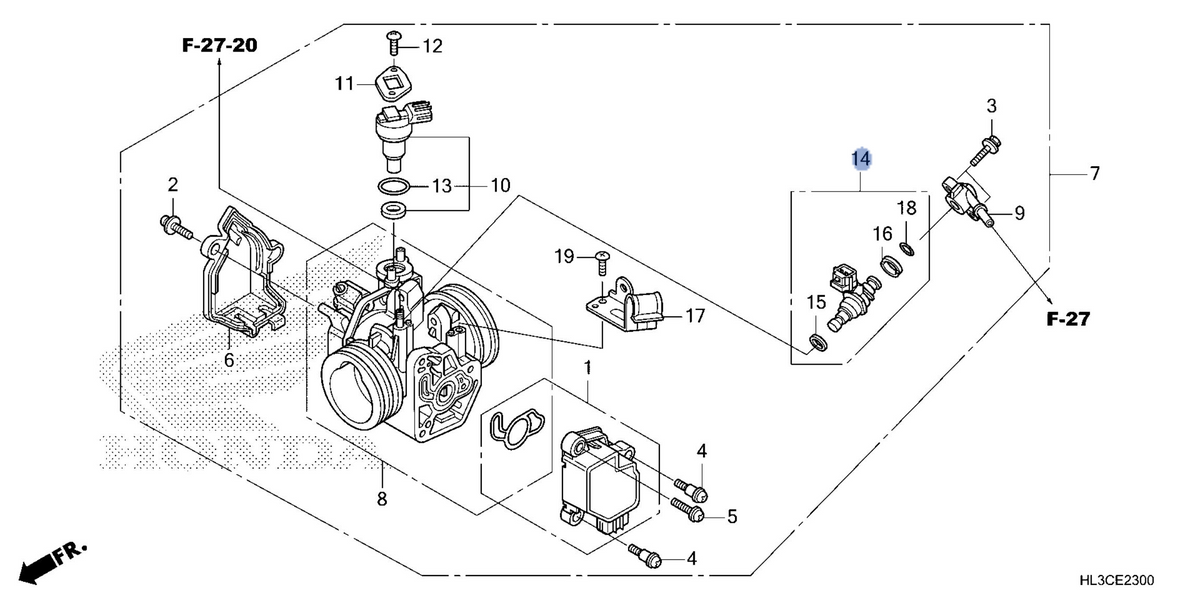 Honda OEM part 16450-HL3-F02