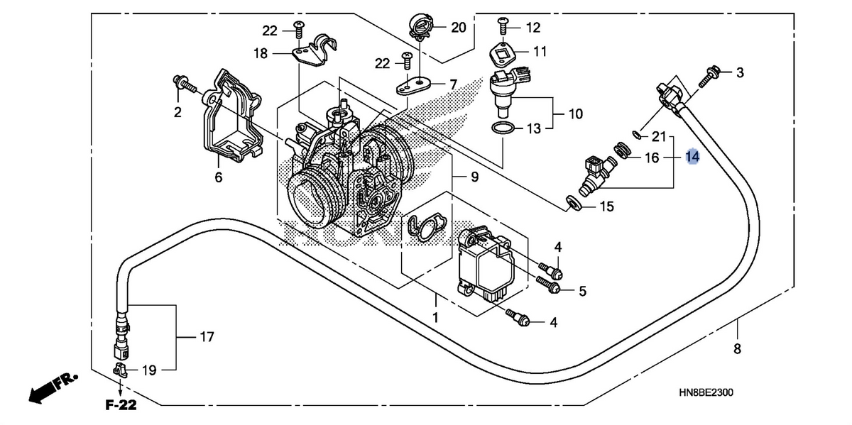 Honda OEM part 16450-HN8-A61