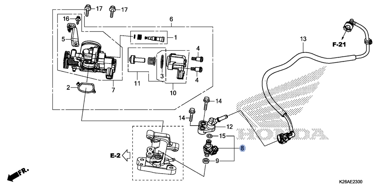 Honda OEM part 16450-K03-H11