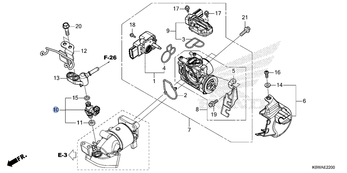 Honda OEM part 16450-K0S-V01