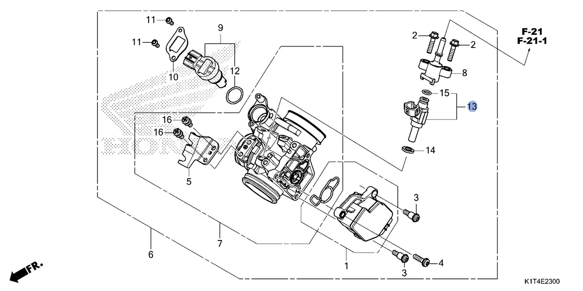Honda OEM part 16450-K1T-E11