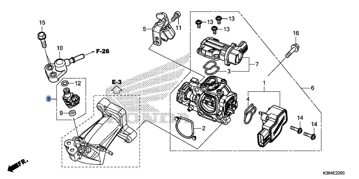 Honda OEM part 16450-K36-J01