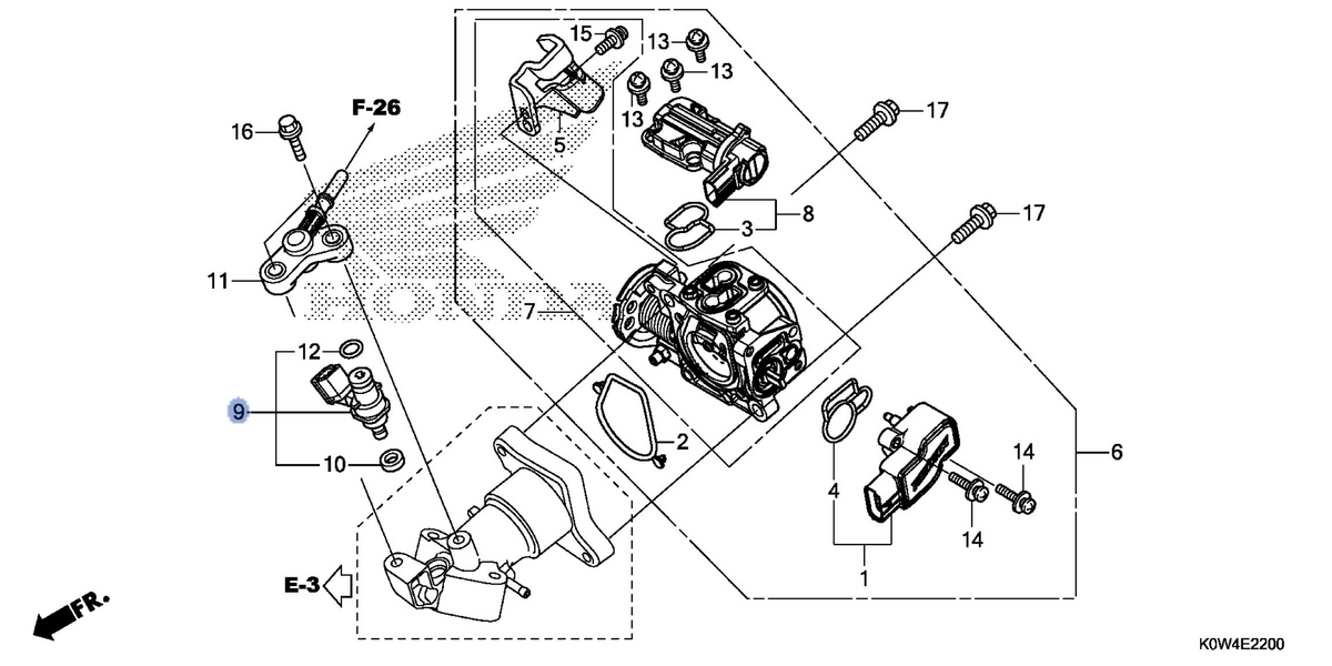 Honda OEM part 16450-K98-E01