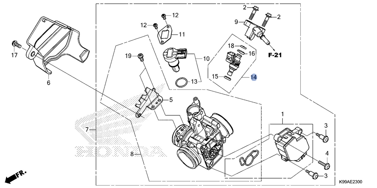 Honda OEM part 16450-K99-A71