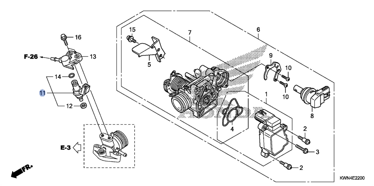 Honda OEM part 16450-KWN-901