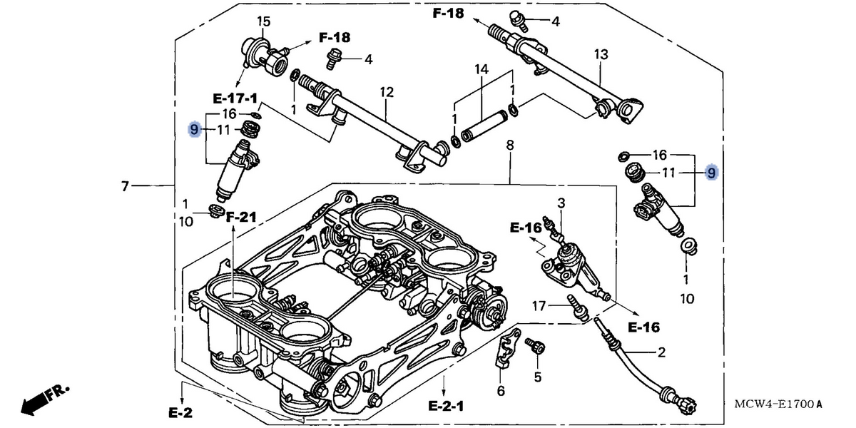 Honda OEM part 16450-MCW-004