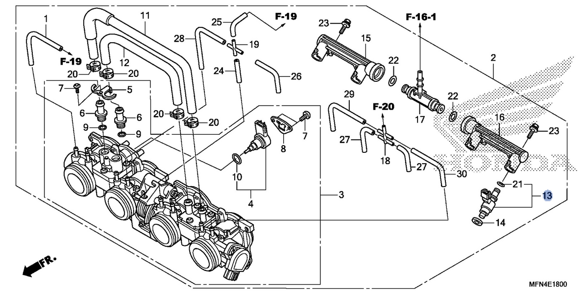 Honda OEM part 16450-MFA-D02