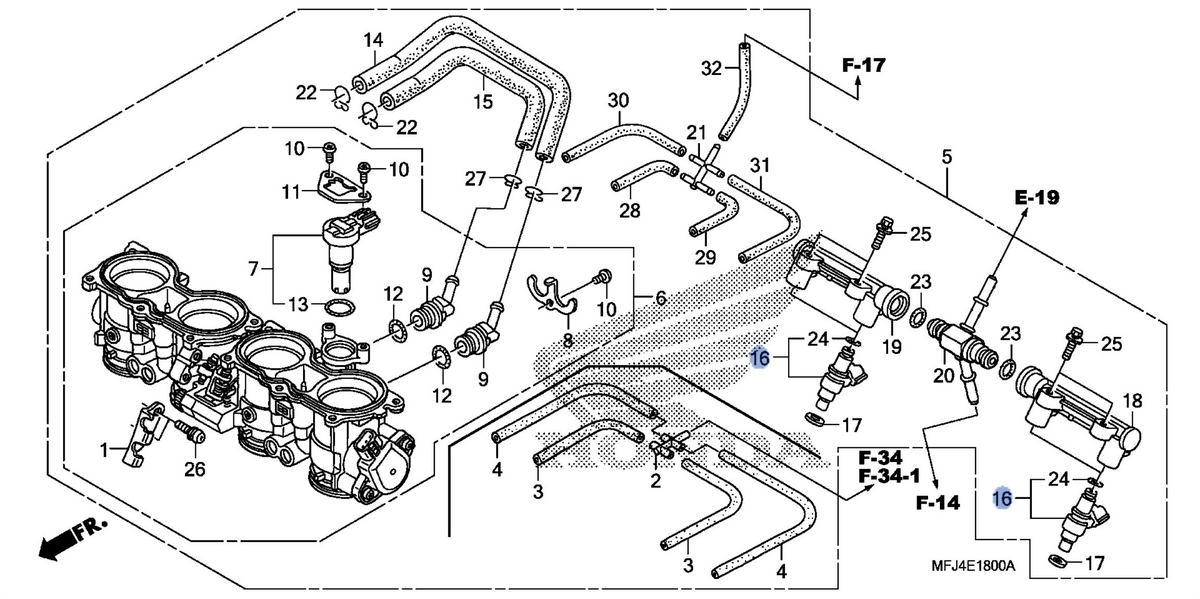 Honda OEM part 16450-MFJ-D01