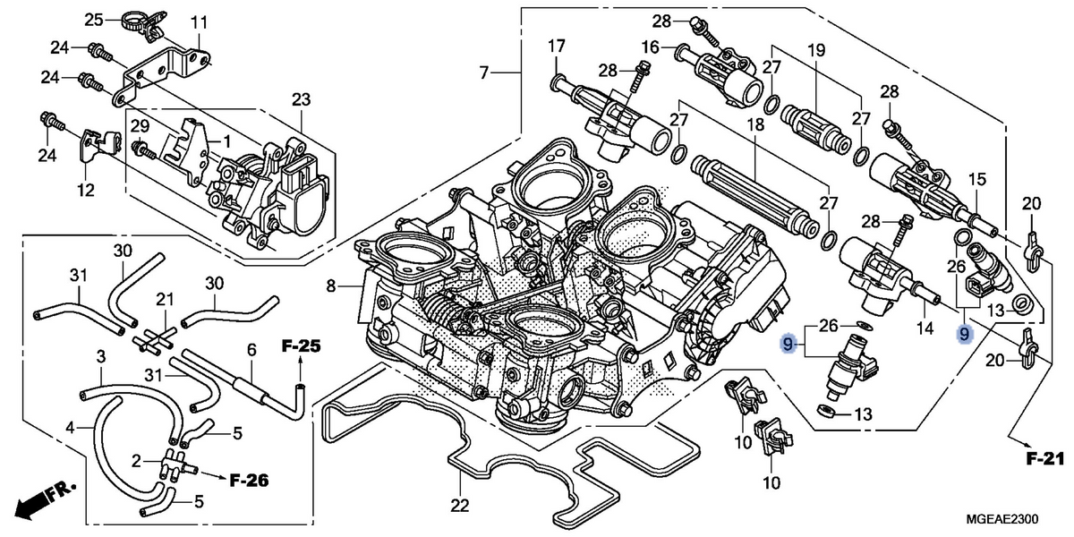 Honda OEM part 16450-MFL-003