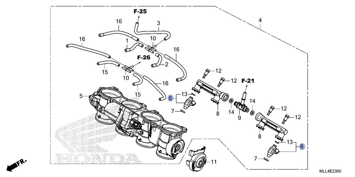 Honda OEM part 16450-MKJ-E51
