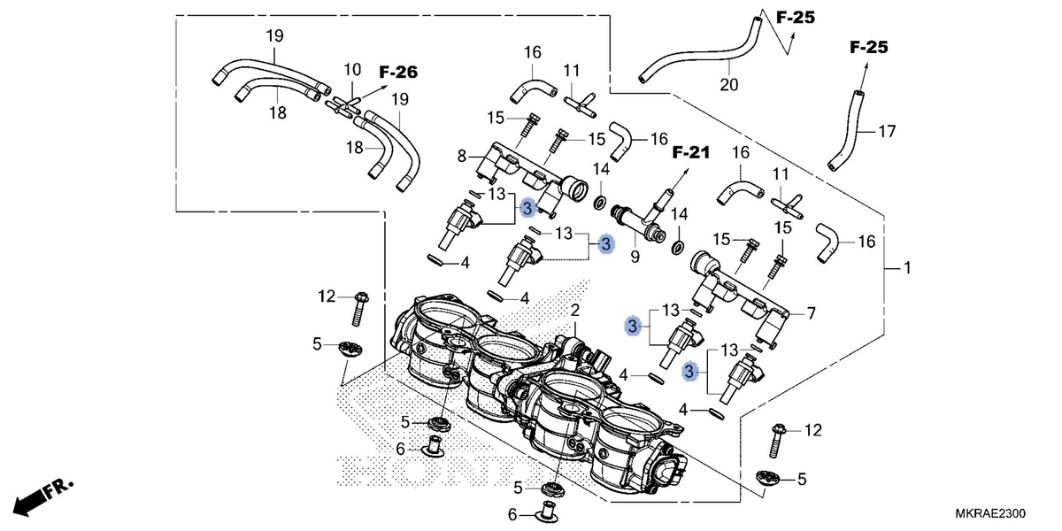 Honda OEM part 16450-MKR-D11