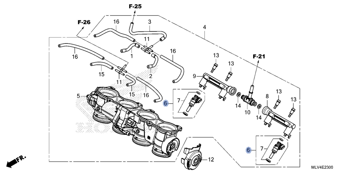 Honda OEM part 16450-MLB-D21