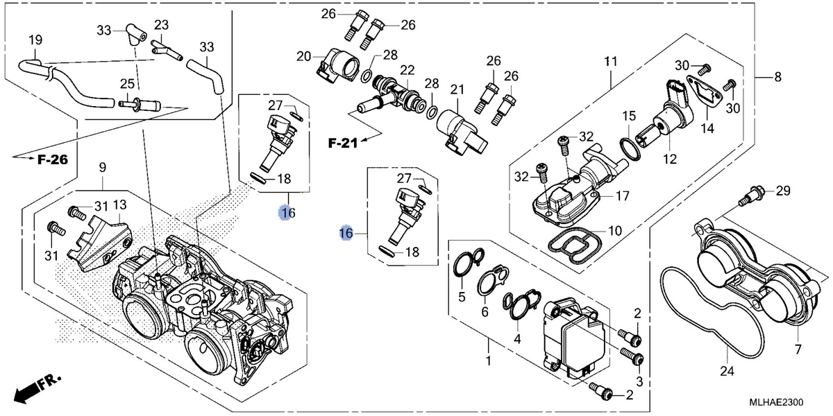 Honda OEM part 16450-MLH-D41