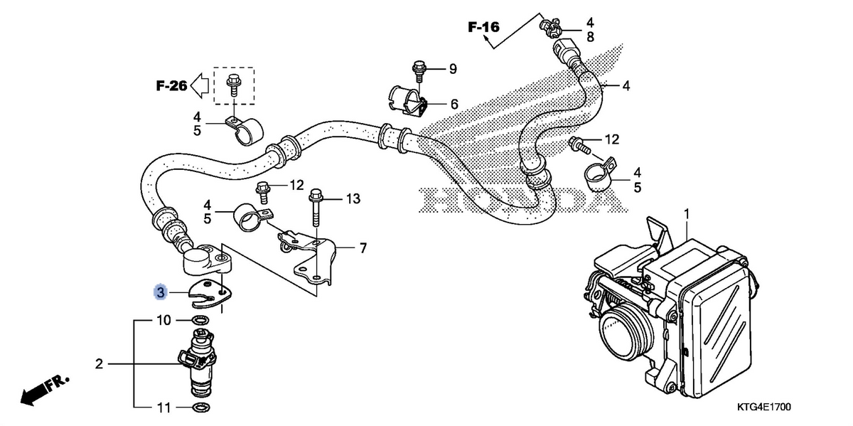 Honda OEM part 16451-KTF-640