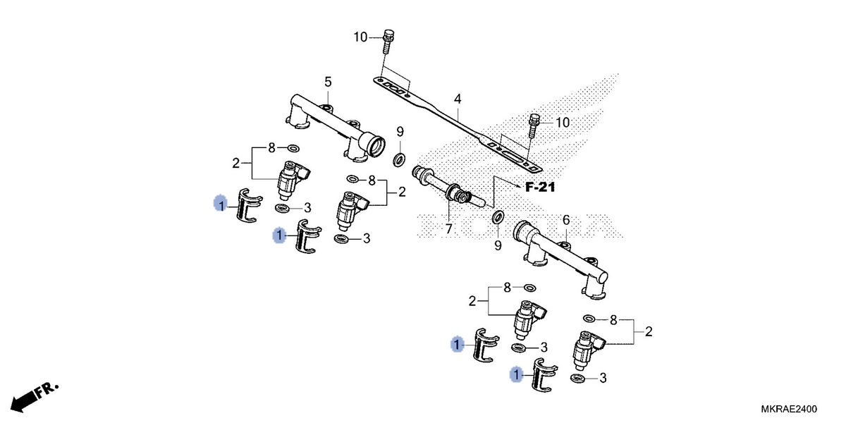 Honda OEM part 16451-MKR-D10