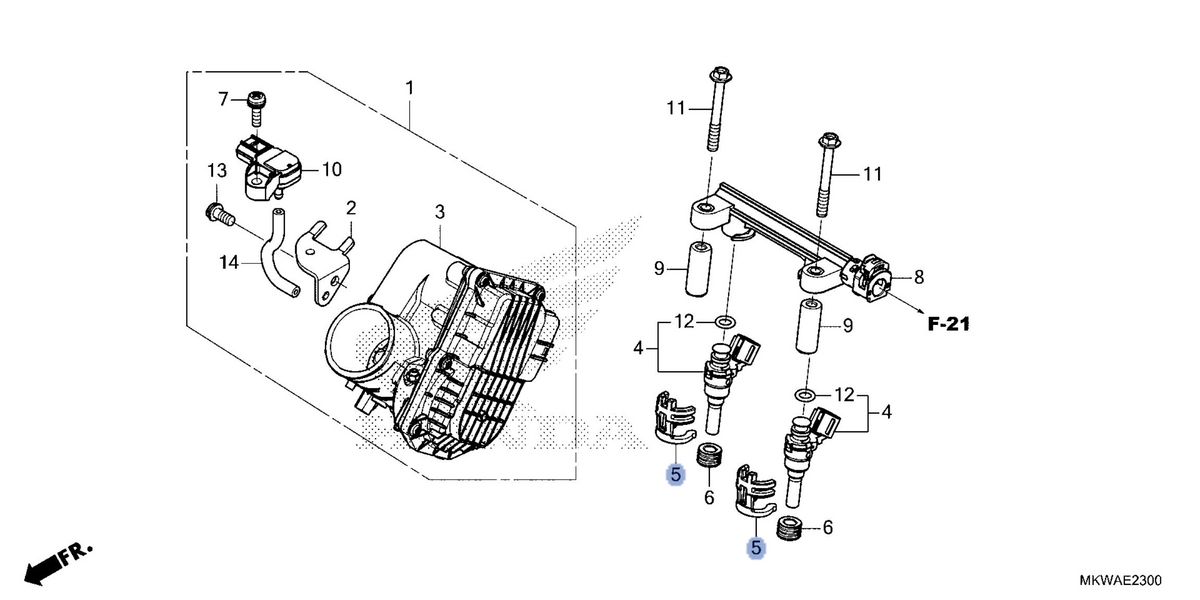 Honda OEM part 16451-MKT-D70