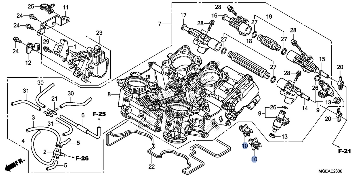 Honda OEM part 16453-MGE-003