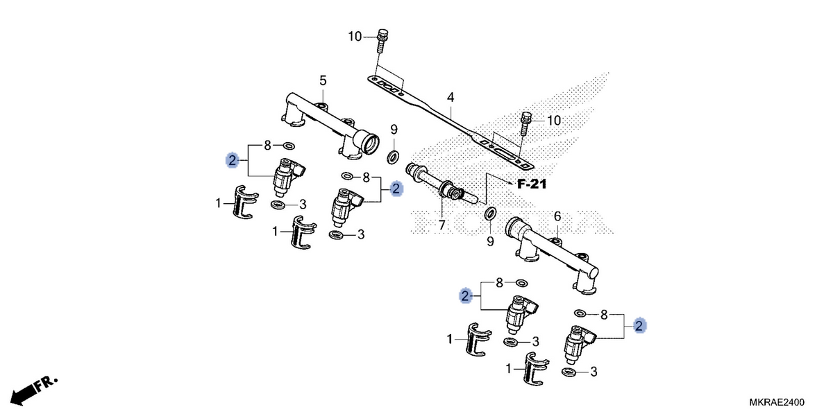 Honda OEM part 16460-MKR-DH1