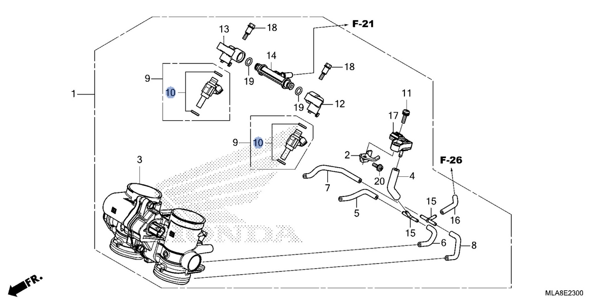 Honda OEM part 16470-MLA-BA1