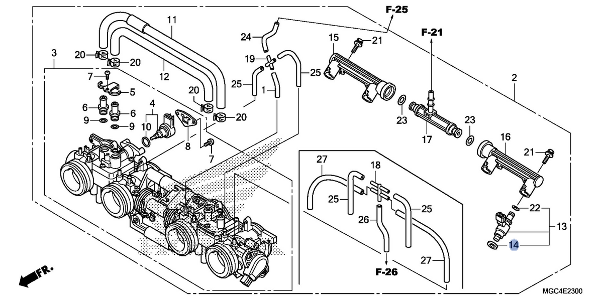 Honda OEM part 16472-KPC-D50