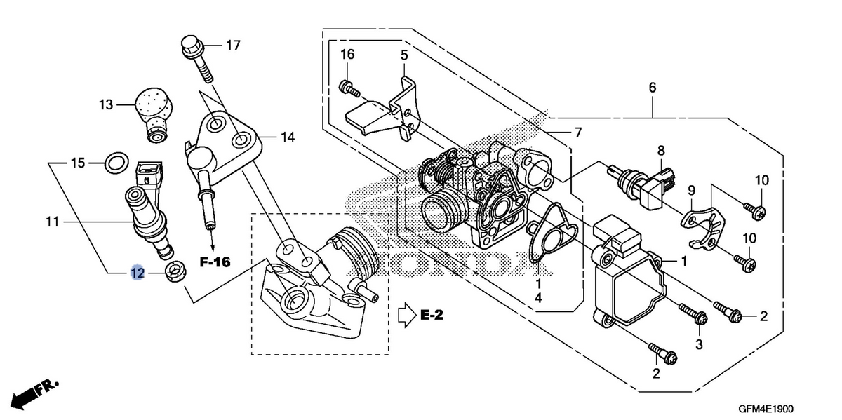 Honda OEM part 16472-KPH-701