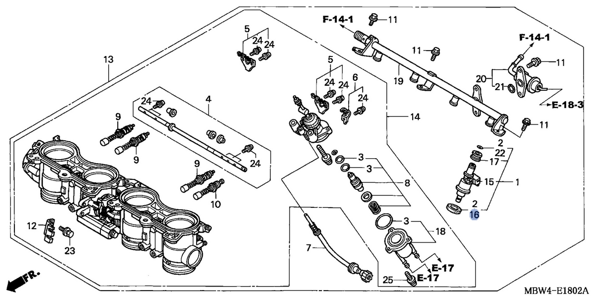 Honda OEM part 16472-MCF-003