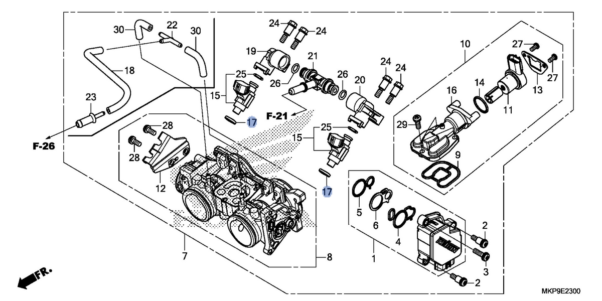 Honda OEM part 16472-MKP-T00
