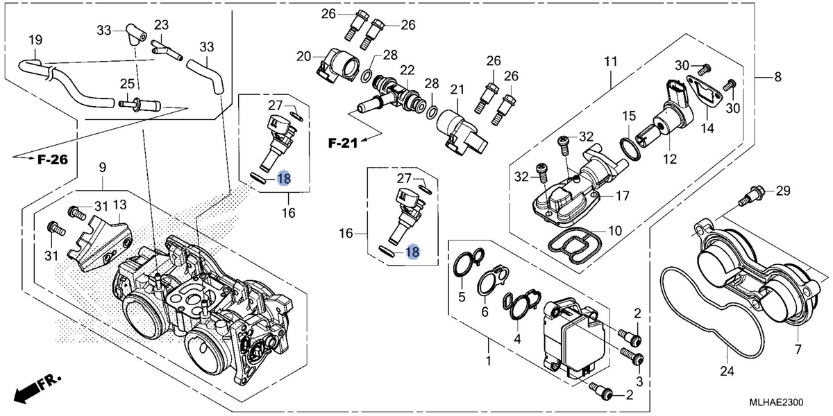 Honda OEM part 16472-MLA-BA1