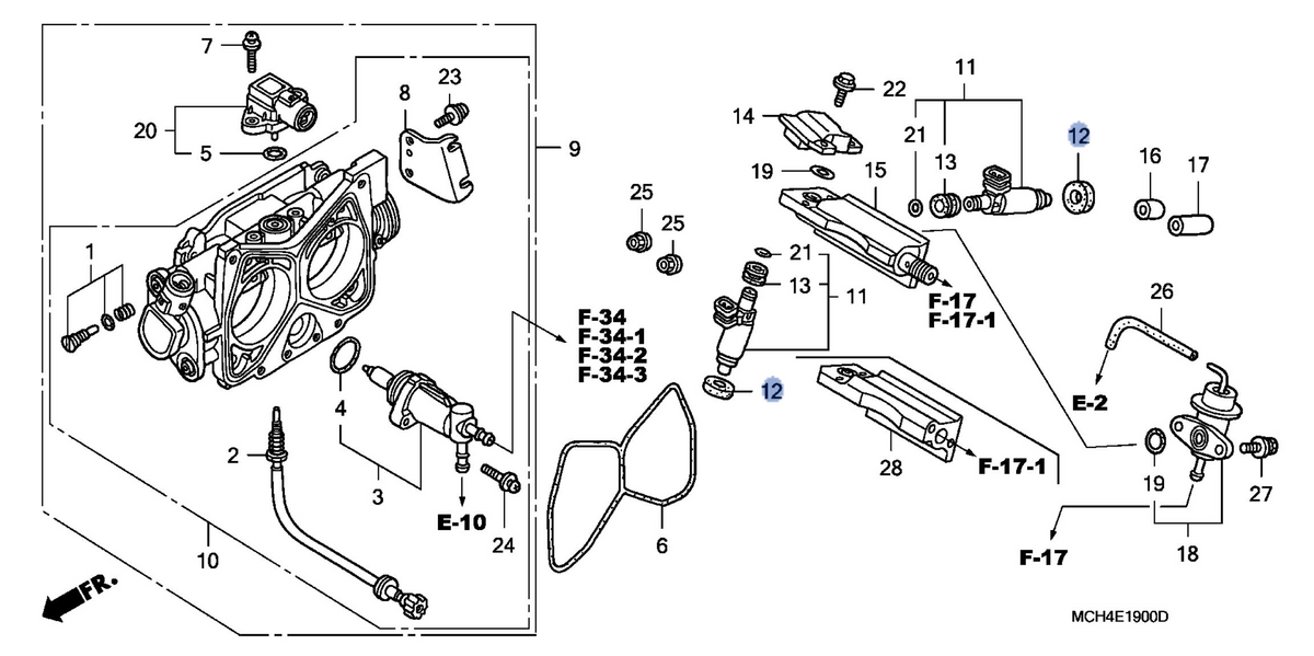 Honda OEM part 16472-P7A-005
