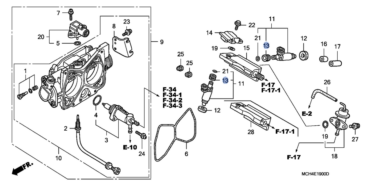 Honda OEM part 16473-P7A-004
