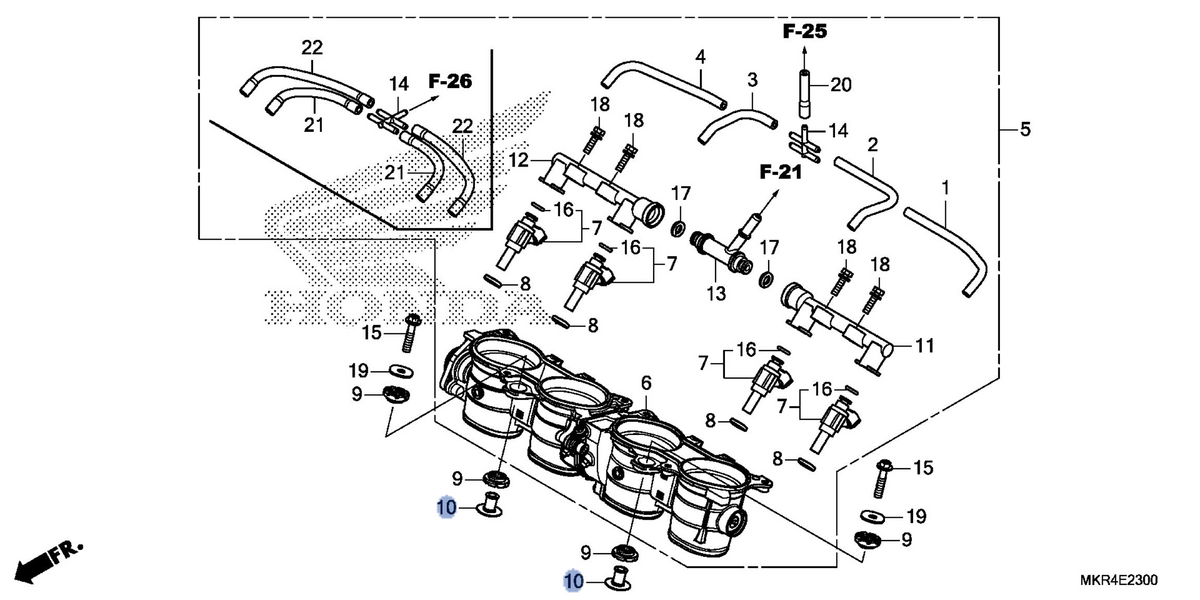 Honda OEM part 16483-MKR-D10