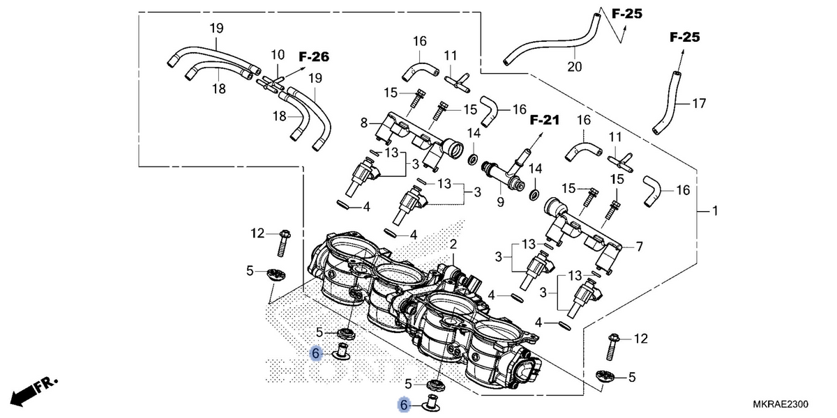 Honda OEM part 16483-MKR-DH0