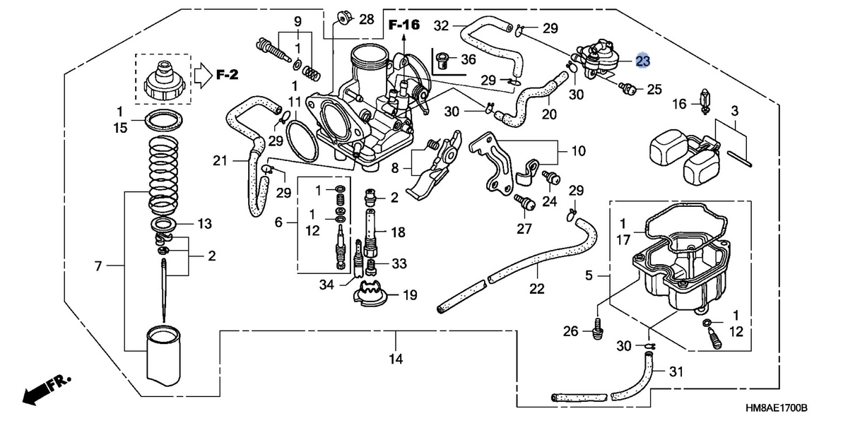 Honda OEM part 16510-HM8-000