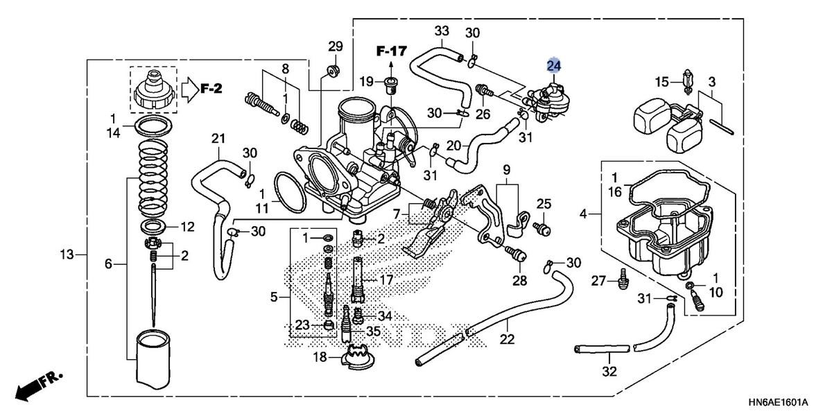 Honda OEM part 16510-HM8-B01