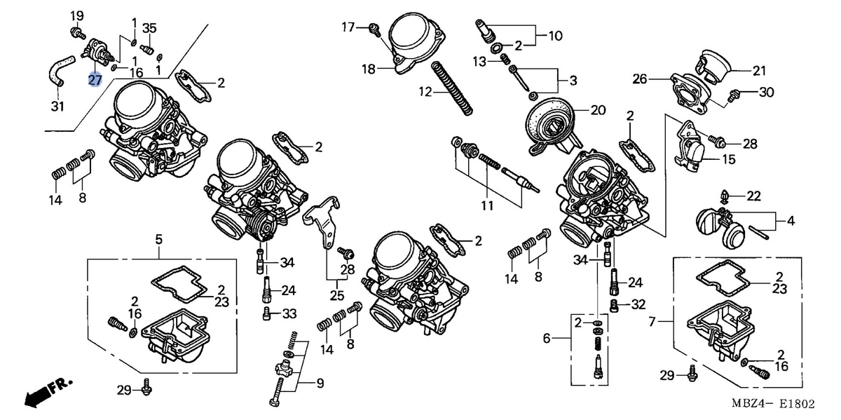 Honda OEM part 16510-MBT-621