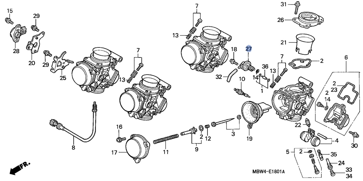 Honda OEM part 16510-MBW-601