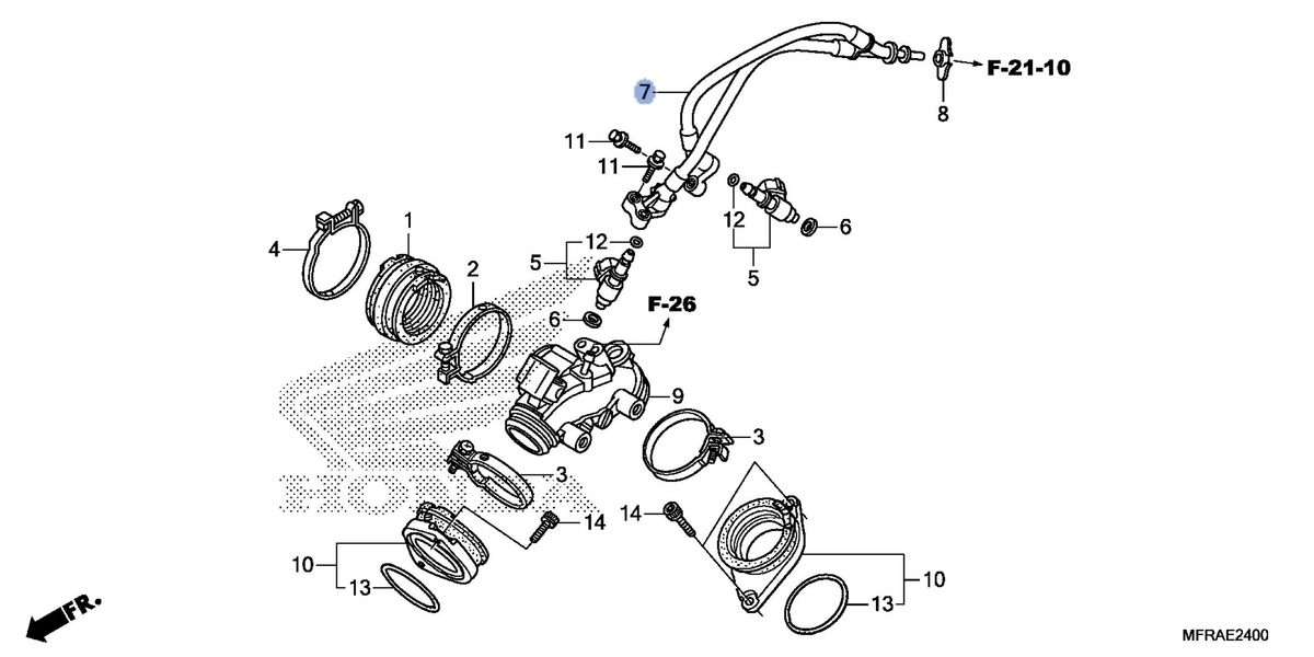 Honda OEM part 16527-MFR-671