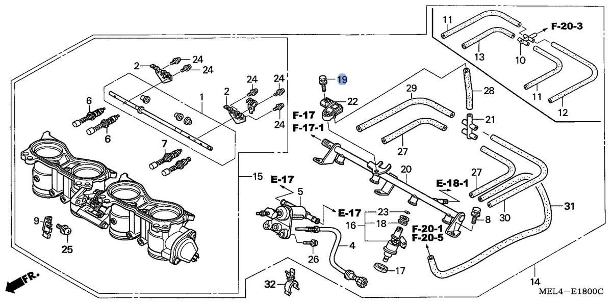 Honda OEM part 16542-MEL-003