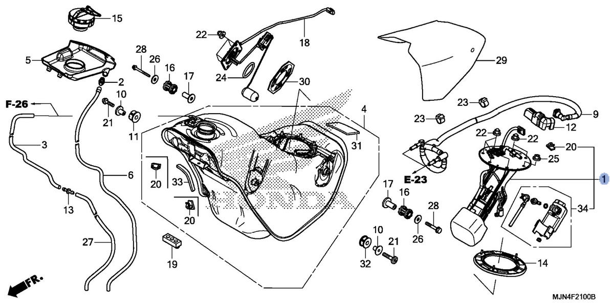 Honda OEM part 16600-MJN-A02