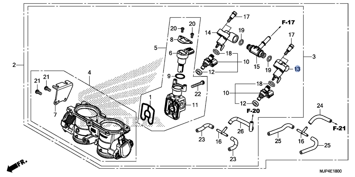 Honda OEM part 16610-HL4-003
